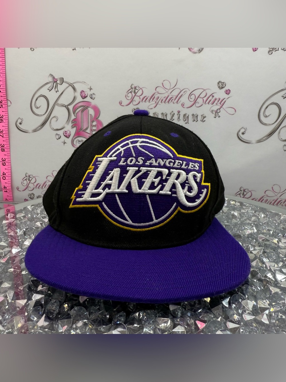 Mitchell & Ness Los Angeles Lakers Black and Purple Snapback Hat